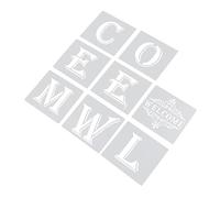 HOMSFOU 1 Set Modello Lettera Disegno Stampini per Lettere Minuscole Stencil Alfabeti Modello di Pittura Alfabeto Parete Stampini Stampini Modelli di Stencil Misto Tavola da Pittura Bianca