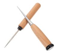 HOMSFOU 1 Set Punteruolo per Cucito Legno Legno E Punta Inossidabile Strumento per Perforare Pelle Riparare Scarpe E Borse per Amanti del Fai da Te 2 Pezzi