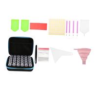HOMSFOU 1 Set Set di Strumenti per Pittura diamantata Punto diamantato mestiere Kit Utensili Diamante punteggiatura Strumenti Fai da Te Artigianali Strumenti di Crafting Panno Oxford Blu