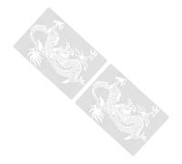 HOMSFOU 1 Set Stencil Drago Per Template Decorativi Per Pittura Strumenti Diy Facili Da Usare Per Arte E Creatività Sviluppo Motorio E Apprendimento 2 Pezzi