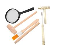 HOMSFOU 1 Set Strumenti Archeologici Kit di Scavo di Pietre Preziose Kit per Scavare Rocce per Kit per Scavare Gemme Giocattoli da Scavo Archeologico Scavi Archeologici Metallo