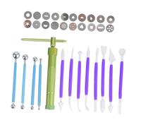 HOMSFOU 1 Set Strumento di Decorazione della Torta Arte Argilla Polimerica Taglierine Cutter Adulti Fondente Strumenti di Argilla Fabbricazione Attrezzo Plastilina Plastica Viola,Porpora