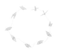 HOMSFOU 10 Corde Stringhe Origami Gru Bianche Decorazioni Appese in Carta per Nozze Shower Feste Compleanno e Addobbi Soffitto Rustici