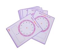 HOMSFOU 10 Fogli Di Carta A Mano Per Studenti Per Esercitarsi Con L'Orologio Di Matematica Per La Scuola Domestica Per Disegnare L'Orologio Per Imparare A
