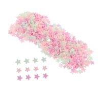 HOMSFOU 10 Pezzi Argilla morbida pentagramma coriandoli farfalla rosa ciondoli per il design delle unghie Farfalla glitterata artigianale fai-da-te fiocchi rosa e bianchi plastica