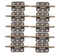 HOMSFOU 10 Pezzi cerniere per ante di armadi cerniere di testa per ante di armadi cerniere antiche per porte scatolina confezione box cerniera della porta dell'armadio