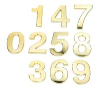 HOMSFOU 10 Pezzi Numero Porta Hotel 10cm, Targhetta Civico Autoadesiva | ABS Dorato, per Condominio e Cassetta Posta, Cifra 0-9, Accessorio per Esterno