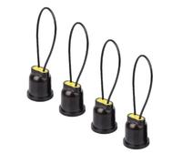 HOMSFOU 10 Pezzi portalampada adattatore sdoppiatore presa adattatore presa luce presa impermeabile plaffoniera ceiling light pomello attacco per plafoniera e27 base per plafoniera Black