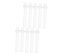 HOMSFOU 10 Pezzi Tubo in Vetro Trasparente per Supporto Lampada Olio Resistente Temperature per Lampade da Tavolo e Laboratorio