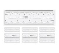 HOMSFOU 10 righelli morbidi per manicure con piccola scala, strumenti di misurazione flessibili per la dimensione delle unghie e il posizionamento dei diamanti, righelli dritti multifunzione per nail