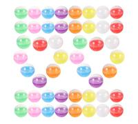 HOMSFOU 100 Palline Vuote per Distributore Automatico di Gomme da Masticare, Capsule Trasparenti Riempibili da 45mm Multicolore, Contenitori per Caramelle e Mini Giocattoli Colore Casuale