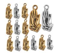 HOMSFOU 100 pezzi Accessori Eleganti per Creazione Collane e Braccialetti Design con Mani in Preghiera per Progetti Fai da Te e Regali Significativi
