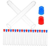 HOMSFOU 100 Pezzi Bottiglie Trasparenti con per Ago Contenitore per Cucito e Ricamo Tubetti per Fili Pratico Scatola da Cucito Compatta e Leggera Colore Casuale