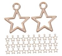 HOMSFOU 100 Pezzi Ciondoli Pentagramma in Lega Fai Da Te, Accessori Per Creazione Gioielli, Leggeri e Resistenti, Per Adulti e Ragazzo Ragazza Nel Bricolage Creativo