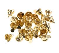 HOMSFOU 100 Pezzi Decorazione a Campana Dorata Sospeso Campanelle d'Argento per L'artigianato Accessori Tintinnio Rintocchi Mestiere di Campane di Natale Piccolo Golden Ferro da Stiro