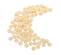 HOMSFOU 100 Pezzi Dischi Inossidabili Tondi per Incisione Tag Vuote in Acciaio per Gioielli DIY Ciondoli per Collane e Braccialetti Accessori per Stamping Metal Blanks