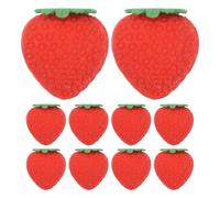 HOMSFOU 100 Pezzi Miniature Erasers Fragola Resistenti per Studenti Gomma Portatile Forma di Frutta Cancella Errori Senza Sbavature Mini Gommini Quotidiani per Scuola e Casa