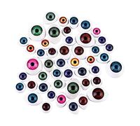 HOMSFOU 100 Pezzi Occhi Resina Colorati per Pupazzi e Accessori per Halloween Fai da Te e Progetti Creativi