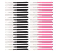 HOMSFOU 100 Pezzi Scovolino Interdentale in Plastica, Metallo e Nailon, Nero e Rosa Chiaro, per Pulire gli Spazi Stretti i Denti Dopo lo Spazzolamento, per Apparecchi e Impianti