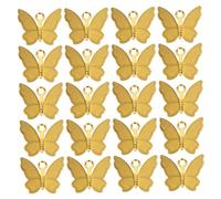 HOMSFOU 100pezzi Pz Ciondoli Farfalle in Rame Per Forcine Decorazioni Forma Farfalle Animali Fai Da Te