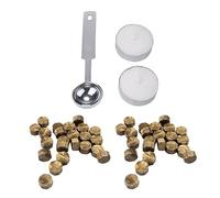 HOMSFOU 103 Pezzi Cera Lacca Vintage Ottagonali Bronzo Cucchiaio per Sciogliere per Timbri Ceralacca e Decorazioni
