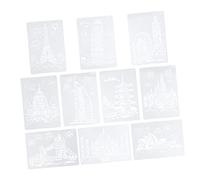 HOMSFOU 10pezzi Modello Pittura per Serie Edifici Modelli Tavolo da Pittura Fai da Te Materiale Resistente Accessori per Ragazzo Ragazza Ragazza