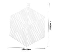 HOMSFOU 10pezzi Rete in Plastica Rettangolari Bianchi per Ricamo Fai da Te Sottobicchieri Retine per Vasi di Fiori Fodera per Viso delle