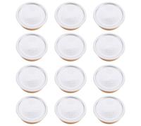 HOMSFOU 12 Pezzi Barattolo per Candele Vuoto Rotondo in Alluminio, Mini e Compatto, Giallo, con Coperchio, Contenitore Metallico Ermetico per Candele Profumate, Balsamo e Gelatina