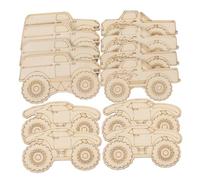HOMSFOU 12 pezzi Chip Legno Forma Auto per Decorazioni Fai da Te Legno Resistenti e Facili da Dipingere per Progetti Creativi Feste e Decorazioni Casa