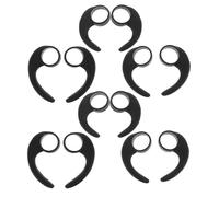 HOMSFOU 12 Pezzi Gommini Antiscivolo in Silicone Nero per Auricolari da 10mm, per Attività Sportive e Allenamento, Compatibili Cuffie In-ear M1