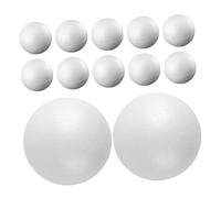HOMSFOU 12 Pezzi Palla di Schiuma Natale Sfera Ornamento Forniture Piccolo Palline da Decorare Palline per Decorazioni Girare Decorazione di Grandi Dimensioni Schiuma di polistirolo Bianca