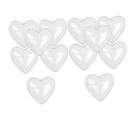 HOMSFOU 12 Pezzi Scatola d'amore Trasparente Decorazioni Cuore Ornamenti in Plastica Trasparente Decorazione in Vetro Sfera Riempire Palle Di Natale Palla Ornamento Di Natale