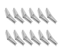 HOMSFOU 12 Pezzi Toggle Anchor, Hollow Wall Anchor, M8 in Ferro Zincato, Argento, per Cartongesso e Lastre in Gessofibra, Automotive e Mobili, Riparazioni On-the-go e Progetti DIY