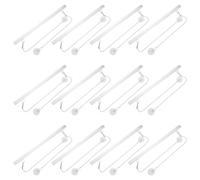 HOMSFOU 12 Set Asta per Appendere Poster in Ferro e Pvc Argento con Ganci Resistenti e Catena Versatile per Esposizioni e Decorazioni in Negozi e Supermercati
