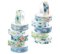 HOMSFOU 12 Washi Tape Decorativo Nastro Adesivo Carta Washi Sottile per Scrapbooking Diario Fai da Te Decorazioni Kawaii Senza Residui