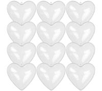 HOMSFOU 12pezzi Scatole Trasparenti Forma Di Cuore Per Decorazioni Natalizie Per Addobbi Matrimonio e Feste Facile Da Appendere e Riutilizzabile