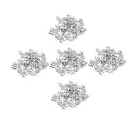 HOMSFOU 130 Pezzi Accessori con Strass dell'alfabeto Perline Alfabeto per Braccialetti Fascino Braccialetto Fai da Te Lettere di Strass Perline Lettera per Braccialetti Metallo Argento