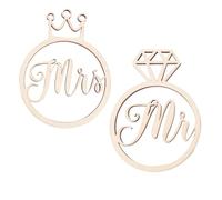 HOMSFOU 1paio Anelli Di Legno Da Tenere Mano Props Fotografici Per Matrimonio e Festività Decorazioni Nuziali Divertenti e Memorabili Accessori Per Foto Unici