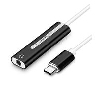 HOMSFOU 1pezzi Adattatore Audio USB con Scheda Audio Integrata per Microfono e Auricolari Plug per Computer Porta USB per Nero