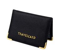 HOMSFOU 1pezzi Custodia d Identità in Pelle Pu Sottile e Leggera Protezione Strappi e Custodia Protettiva Per Carte e Identificative Portamonete e Borsa Per Banca