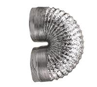 HOMSFOU 1pezzi Tubo Di Ventilazione Alluminio Flessibile Da Duct Hose Per Hvac Bagni Cucine e Giardini Argento
