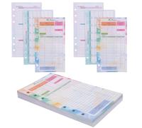 HOMSFOU 1Set Notepad Loose Leaf Sheets for Planning Expense Tracking Refillable Binder Compatible Monthly Weekly Pages Portable Organizer