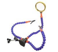 HOMSFOU 1set Pinze Per Saldatura Con Ingranditore Strumento Multifunzione Per Lavoro Di Saldatura e Riparazione Design Con Tre Artigli e Luce Led Per Hobby e Lavori Di Precisione
