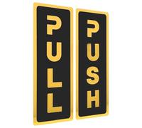 HOMSFOU 2 Adesivi Identificativi Per Porte Scorrevoli Segnaletica Push-Pull Adesivi Trasparenti Push-Pull Insegne Per Negozi Push-Pull Insegne Push-Pull Per Porte In Vetro Etichette