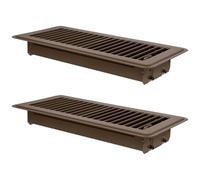 HOMSFOU 2 coperture di sfiato del registro del pavimento in metallo griglie di ventilazione calpestabili registro di calore deflettore controllo del flusso d'aria adatto per la casa