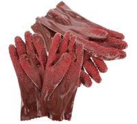 HOMSFOU 2 paia Guanti PVC Impermeabili Antiscivolo per Idraulici Forma Serpente Flessibile Resistenti per Pulizie Domestiche e Giardino da Unisex