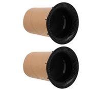 HOMSFOU 2 Pezzi Bass Reflex Port Tubes Tubo Bass Reflex per Speaker Box e Guitar Speaker, Plastico e Carta, Rotondo, Khaki, per Teatro e Studio, Migliora Flusso D'aria