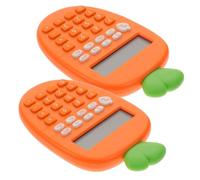 HOMSFOU 2 pezzi Calcolatrice per Studenti Calcolatrice Elettronica Portatile Leggera con Design Cartone Animato Funzioni Base Calcolo per Scuola