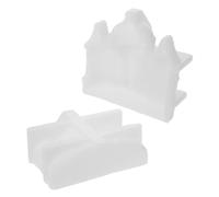 HOMSFOU 2 Pezzi Castle Candle Craft Mold in Silicone Flexible Wax And Resin Casting Tool For DIY Aromatherapy Candles Home Decor And Party Decoration