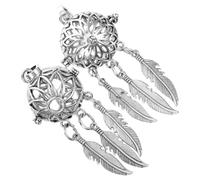HOMSFOU 2 Pezzi Ciondolo Dreamcatcher per Accessori Fai da Te per Gioielli con Contenitore per Pillole Aromatiche per Regali e Decorazioni Speciali